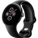 Google Pixel Watch 2 Matte Black Aluminum Case Obsidian Active Band