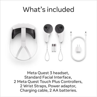 Окуляри віртуальної реальності - Meta Quest 3 128Gb (White)