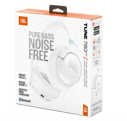 JBL Tune 780NC Noise Cancelling Wireless Over-Ear Headphones White